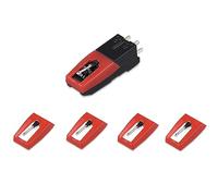 5 Pieces Turntable Needle Replacement - 5 Pack Stylus - Universal Turntable Cartridge - Ruby & Ceramic - Record Player Needle Accessories For Crosley, Ion, Jensen, Pyle, Philips,