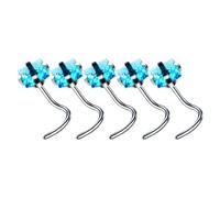 5 Pieces Versatile Sturdy Alloy Nose Jewelry Set Includes L Shape Studs And Hoops With CZ Designs Stylish Outfits Comfortable Nose Studs