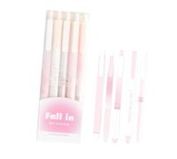 5 Pieces Water Based Push Pen, Dry Design for Work, Red