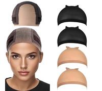 5 Pieces Wig Caps, Wig Grip Cap Set for Women for Keeping Wigs Securely Fixed Adjustable Comfortable and Non-Slip Design U-Shaped and Elastic for Hair Styling Sport Yoga Accessories