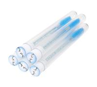 5 Pieces Women Men Eyelash Brush with Tube Travel Dustproof Single Use Eyebrow Brushes Cosmetic Beauty Supplies Blue Style 2