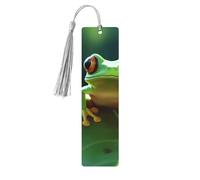 5 Pieces Wood Bookmark for Men Women Personalized Wooden Carving Book Mark with Tassel Pendant Cute Frog Bookmark for Book Lovers Birthday Present Students Teachers Gift