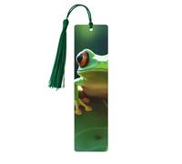 5 Pieces Wood Bookmark for Men Women Personalized Wooden Carving Book Mark with Tassel Pendant Cute Frog Bookmark for Book Lovers Birthday Present Students Teachers Gift