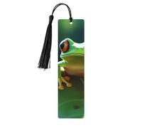 5 Pieces Wood Bookmark for Men Women Personalized Wooden Carving Book Mark with Tassel Pendant Cute Frog Bookmark for Book Lovers Birthday Present Students Teachers Gift