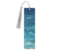 5 Pieces Wood Bookmark for Men Women Personalized Wooden Carving Book Mark with Tassel Pendant The Deep Ocean Bookmark for Book Lovers Birthday Present Students Teachers Gift