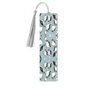 5 Pieces Wooden Penguin Snowflake Bookmarks for Men Women Unique Brand for Reading Ideal Gift