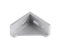 5 piezas de aleación de aluminio en Forma de L soporte de esquina Sujetador de ángulo Recto 58x58 mm Hardware de Refuerzo duradero para puertas de muebles Plata