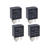 5 Pin 12V Relay 12V 30A Relay Multi-Purpose Automotive Starter Relay Heavy Duty Standard Relay for Car Motor, Auto Replacement Accessories (4 Packs)