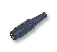 5 PIN 240 Black Standard DIN Plug | Audio Video CONNECTORS DIN, 1 X Qty - 611-0510