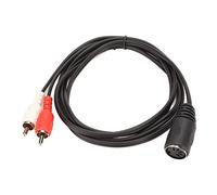 5 Pin DIN Female to 2 Male Cable, Improved Signal Clarity, Strong Grip Sound Adapter Cable Easy to Use for CD Player VCR DVD Phono 1.5m/4.9ft Length
