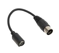 5 Pin DIN to PS/2 Cable Adapter, 5 Pin DIN Male to 6 Pin Mini DIN Female Extension Cable for Computer PC Keyboard Mouse Converter, for PS/2, 0.15m / 5.9in