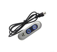 5-Pin Electric Sofa Recliner Switch With USB Port, Hand Control Lift Actuator For Chair, Durabled ABS Construction, Black(Gray)