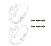 5 Pin LED Strip Connector 2 Way Splitter for One to Two 5050 3528 RGBW LED Strip Lights - 30cm/12inch (1 to 2 Splitter Cable/ 2 Pack)