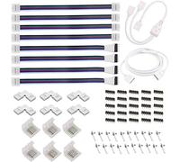5-Pin LED Strip Light Connector Kit for 12mm 5050 RGBW Led Light, L-Shape Corner Connector, Direct Use Without Welding Extension Cable