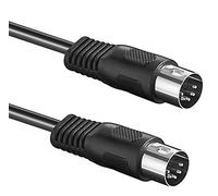 5 PIN MIDI DIN PLUG 4 CORE SCREENED CABLE 75cm 1m 2m 3m 5m 6m HEAVY DUTY AUDIO LEAD (1.5m)
