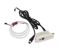 5 Pin Power Recliner Switch, Brushed DC 3 Button Straight Sofa Controller with 1m LED Light Strip and USB Charging Port for Electric Lift Chairs and Massage Recliners