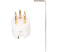 5 Pin Turntable Plug Connector, Turntable DIN Plug Connector, Red Copper Gold Plated Male Female Plug with Hex Wrench, Non Magnetic Free for High Fidelity Audio SystemUseful and Fashion