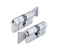 5 Pin V5 70mm Euro Cylinder and Turn Door Lock Zoo Hardware (Satin Chrome)