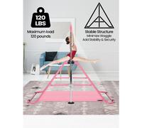 (5?pink) Kid Gymnastics Bar Training Kip Bar With Grips