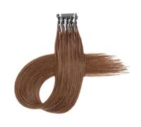 5 Pins 6D Human Hair Extensions 16" 20" 24" 6D Invisible Micro Beads Hair Natural Human Hair Easy To Use(100 Strands,04_24 INCHES 60CM)