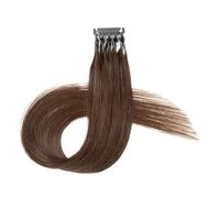 5 Pins 6D Human Hair Extensions 16" 20" 24" 6D Invisible Micro Beads Hair Natural Human Hair Easy To Use(100 Strands,02_24 INCHES 60CM)