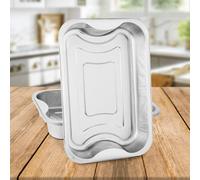 5 Pk Coppice Strong Aluminium Foil Trays For Baking, Bbq, Roasting & Grilling 29 X 19 X 5Cm. Freezer, Microwave & Oven Safe