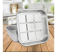 5 Pk Coppice Strong Aluminium Oven Tray For Baking, Bbq, Roasting & Serving 26 X 26 X 5Cm. Freezer, Microwave & Oven Safe