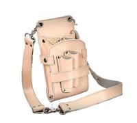5 Pockets Waist Pack Hair Scissors Bag Comb Salon Holder Hairdressing Tool Removable Belt Styling(Pink)