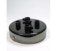 5 Point Multi Drop Outlet Ceiling Rose | Pearl Black Chrome