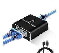 5 Port Gigabit Ethernet Switch with USB Power Cable, 1000Mbps Ethernet Splitter 1 to 4 Out , compatible with Cat 5/5E/6/7/8 Black