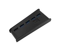 5 Port High-Speed Splitter Adapter Game Console USB Hub Multifunctional for PS5 Game Console Charging Stand Indicator Light (Color : Black)