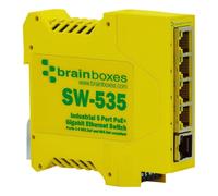 Brainboxes SW-535 Industrial 5 Port PoE+ Gigabit Ethernet Switch