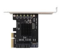 5 Port PCIe to Adapter Card, 6Gbps for Desktop PC Server | 6Gbps Data Transfer, Industrial-Grade PCB, Hot-Swap Support, PCIe X2 Interface