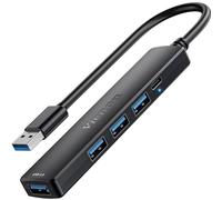 5-Port USB 3.0 Hub, USB Extender USB Splitter with 5V USB-C Power/Data Port, USB Extender for A Port Laptop, PC, PS4/5, Xbox, Car and More