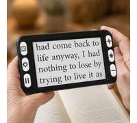 5" Portable Digital Magnifier, 2X-48X Electronic Reading Aid with Autofocus, 26 Colour Modes and Image Freeze for Seniors and Low Vision,Black-5 Inch