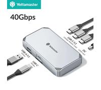 5 ports USB 4 40Gbps Type C Hub 85W PD Charging For Thunderbolt 4/3 130W Power