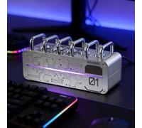 5-Ports USB Hub, Mini Portable Power Strip, Multiple Lighting Modes, Independent Switch, Computer Connection Not Supported, for Studio, Gaming Room, Computer Desktop