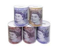 £5 Pound Note Money Coin Jar £5 £10 £20 £50 Notes Piggy Bank Jar Tin Coins Saving Cash (£5)