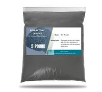5 Pound Refractory Cement - 3000F Rated - High Temperature Refractory Coating for Ceramic Fiber Blanket Lining in Forge, Kiln, Smelting Furnace