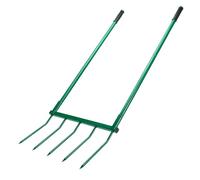5 Prongs Digging Fork, 50cm Wide Broadfork, 30 cm Prong Length, Heavy Duty Steel 5 Tines U-Shaped Garden Fork for Deep Loosening and Aerating the Garden Soil