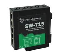 5 PT RUGGED INDUSTRIAL ETHERNET SWITCH; SW-715 (BRAINBOXES) Qty X 1