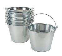 5-Quart Galvanized Pail Beer Bucket 9x9x7 inches (Pack of 12)