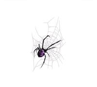 5 Realistic, Waterproof, Sweat-Resistant Purple Spider Arm, Waist, And Abdomen Temporary Tattoos For Halloween.