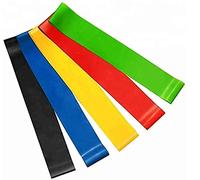 5 Resistance Bands Set - Premium Quality Natural Latex, Non-Toxic, Skin-Friendly, Ideal for Yoga, Pilates, Strength Training, and Injury Recovery (Multicolour)