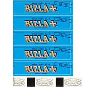 5 Rizla Blue King Size Slim Rolling Papers & 3 Quintessential Standard Roach Tips Deal by Trendz