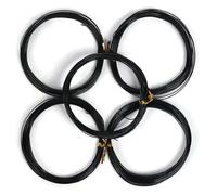 5 Roll Black Bonsai Training Wire Diameter 2.5-5Mm, Aluminum Craft Length 10 Meters Suitable for Gardening Branch Fixing, 4mm(Diameter 2.5mm)