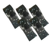 5 Rolls Black 11 Rows Square Sequins Trim Glitter, Coloured Sequin Ribbon Borders Trim, for DIY Crafts Stage Costumes Curtains Headband Fringe Sewing