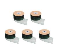 5 Rolls Chiffon Sheer Ribbon 2000x3.8x0.1cm for Gift Wrapping Bows | Smooth Finish, Repositionable Tying, Reusable Trim for Wreaths, Presents, Parties, Birthdays and Events