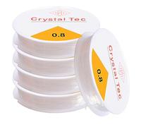 5 Rolls Clear Bracelet String 0.8mm Elastic String Bracelet Elastic Elastic Thread Bracelet Elastic Cord,for Jewellery Making DIY Bracelets, Crafts,Necklaces,Decorations