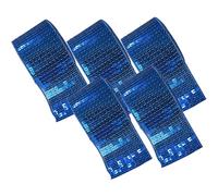5 Rolls Deep Blue 11 Rows Square Sequins Trim Glitter, Coloured Sequin Ribbon Borders Trim, for DIY Crafts Stage Costumes Curtains Headband Fringe Sewing